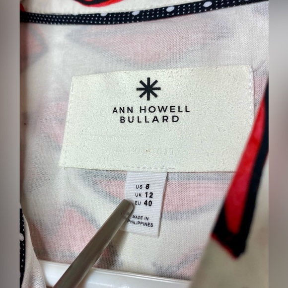 Anthropologie Ann Howell Bullard Button Down Lips Print Dress US 8 - Picture 5 of 6